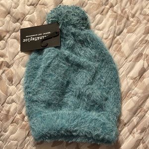 Soft Faux Fur beanie Dust Teal